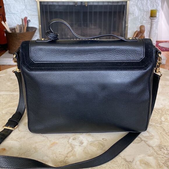 Vince Camuto Black Leather Satchel Shoulder Bag - Picture 2 of 15